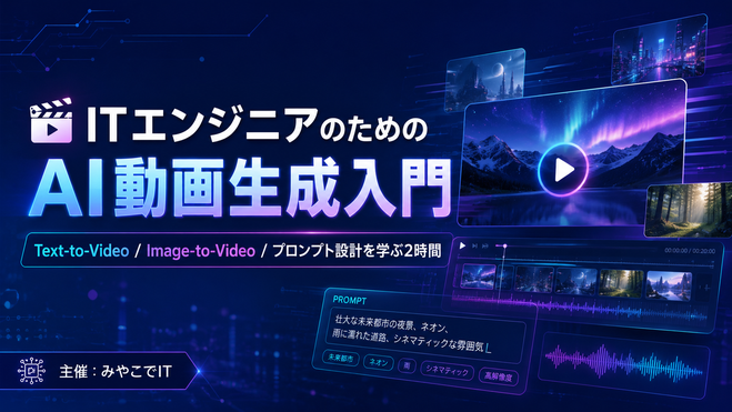 AI動画生成の基本と実践を学ぶ「AIで動画をつくる技術入門」を開催しました